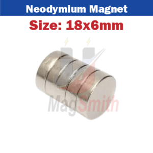 Powerful 18x6mm Disc Magnets | Rare Earth Neodymium
