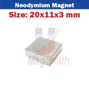 20x11x3mm Neodymium Block Magnets