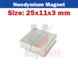 25x11x3mm Neodymium Block Magnets
