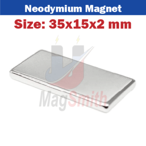 Neodymium Bar Magnet 35x15x2mm - Strong Thin Magnets in Pakistan